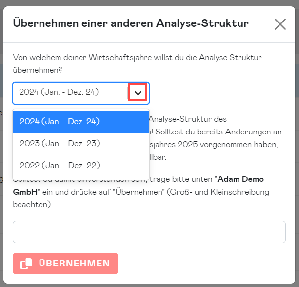 analysis structure copy