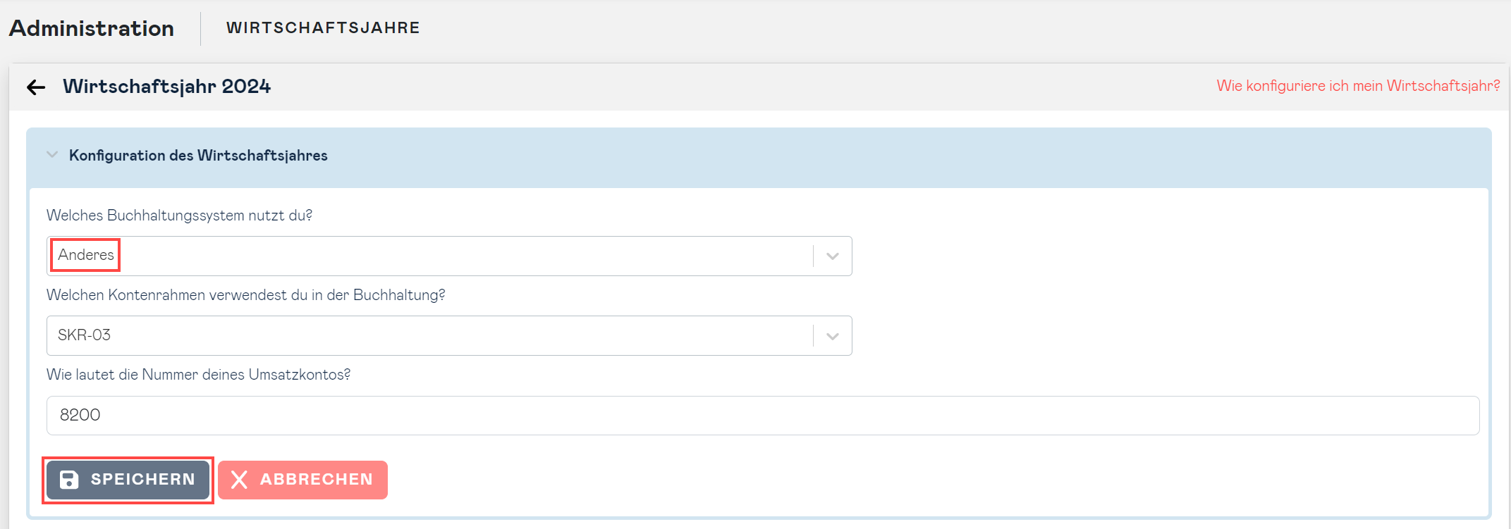 bb fiscal year settings