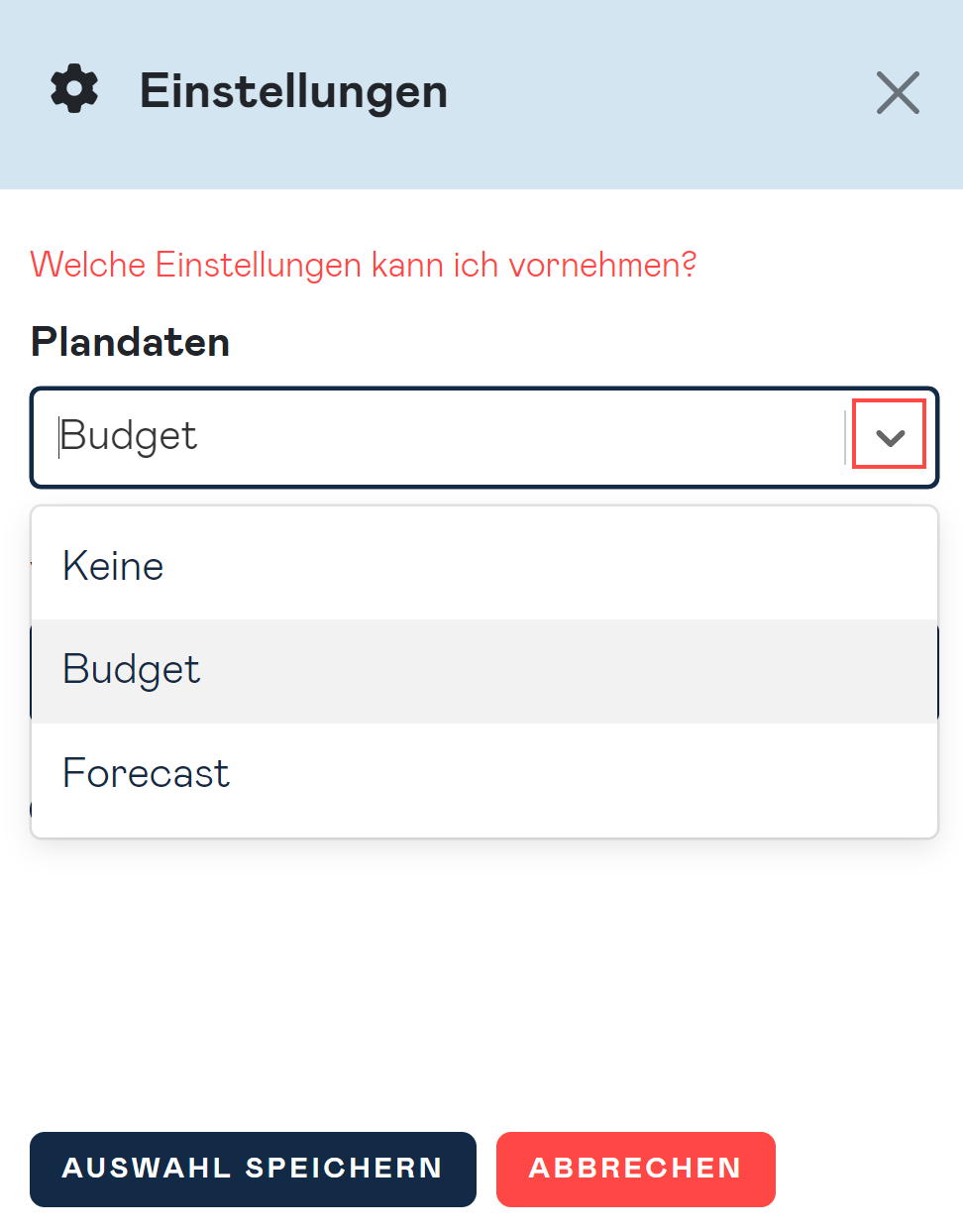 cost center plan values