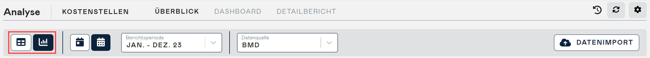 cost center switch table-card