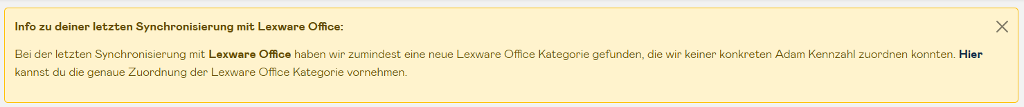 Lexware Office continue daily sync