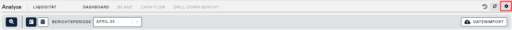 liquidity dashboard settings