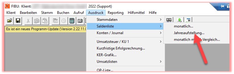 rzl Ausdruck Saldenliste