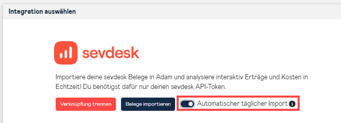 sevDesk-dailySync